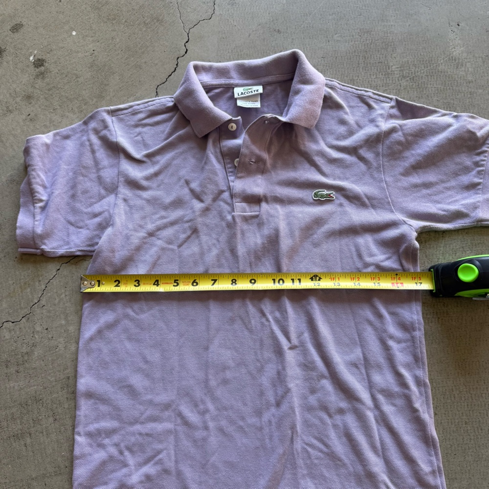 Lacoste / polo shirt / lilac - lite purple / size 2 - Picture 2 of 6